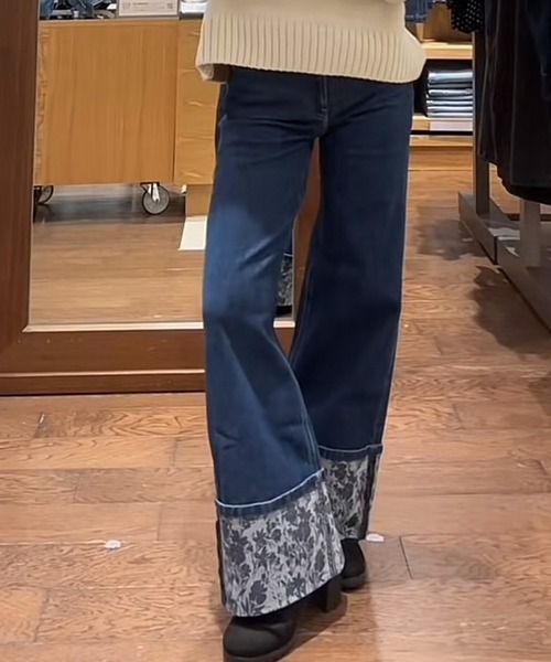 GAP(ギャップ)の「ハイライズ ストライド ワイドデニム(デニムパンツ・レディース・インディゴブルー・23/24/25/26/27/28/29/30)」の10枚目の写真
