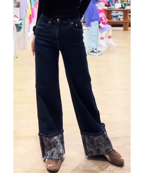 GAP(ギャップ)の「ハイライズ ストライド ワイドデニム(デニムパンツ・レディース・インディゴブルー・23/24/25/26/27/28/29/30)」の9枚目の写真