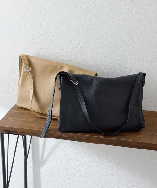 レザーフラップワンハンドルバッグ（トートバッグ）｜ear PAPILLONNER