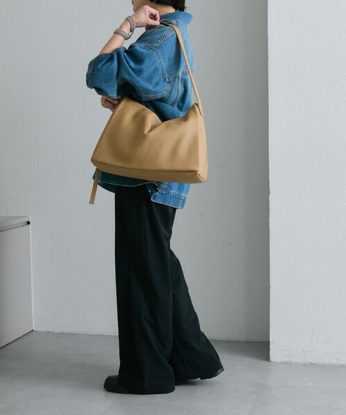 セール】レザーフラップワンハンドルバッグ（トートバッグ）｜ear