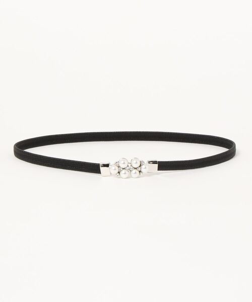 Dorry Doll（ドリードール）の「パールバックルゴムベルト（ベルト・レディース・ワインレッド/ベージュ/ブラック/ネイビー/グレー/アイボリー/ブラック系その他/グレー系その他/ベージュ系その他/ネイビー系1/ホワイト系その他・FREE）」の4枚目の写真