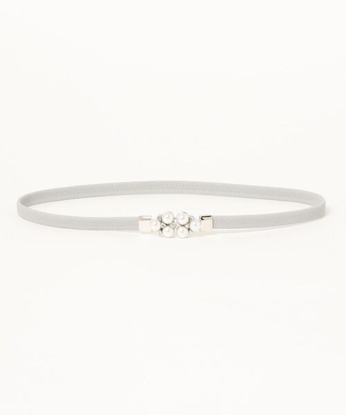 Dorry Doll（ドリードール）の「パールバックルゴムベルト（ベルト・レディース・ワインレッド/ベージュ/ブラック/ネイビー/グレー/アイボリー/ブラック系その他/グレー系その他/ベージュ系その他/ネイビー系1/ホワイト系その他・FREE）」の6枚目の写真