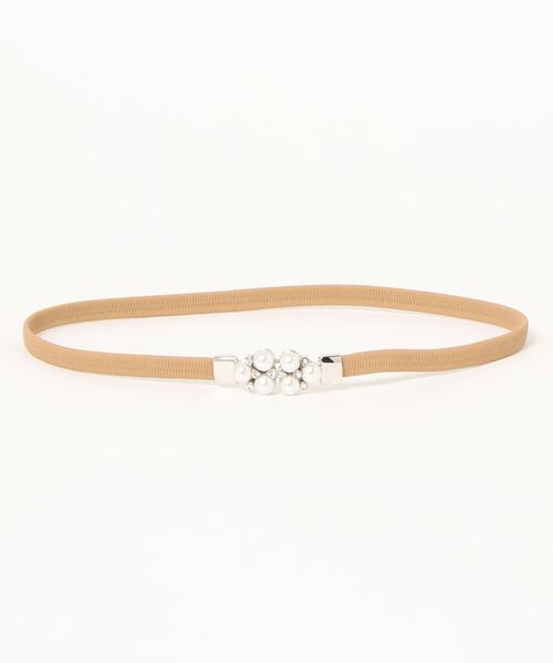 Dorry Doll（ドリードール）の「パールバックルゴムベルト（ベルト・レディース・ワインレッド/ベージュ/ブラック/ネイビー/グレー/アイボリー/ブラック系その他/グレー系その他/ベージュ系その他/ネイビー系1/ホワイト系その他・FREE）」の8枚目の写真