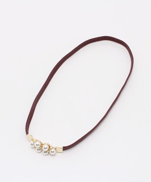 Dorry Doll（ドリードール）の「パールバックルゴムベルト（ベルト・レディース・ワインレッド/ベージュ/ブラック/ネイビー/グレー/アイボリー/ブラック系その他/グレー系その他/ベージュ系その他/ネイビー系1/ホワイト系その他・FREE）」の11枚目の写真