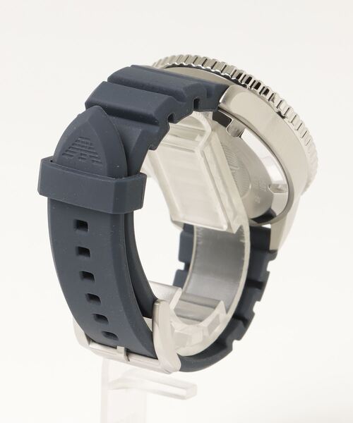 【美品】稼動品 エンポリオアルマーニ ソーラーパワー クロノグラフ ブルー エンポリオアルマーニ EMPORIO ARMANI 腕時計 メンズ ソーラー