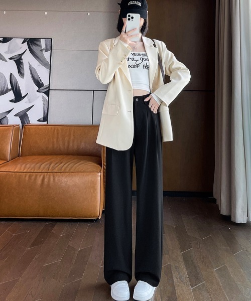cammie(キャミー)の「ウエストタックワイドパンツ(その他パンツ・レディース・ベージュ/オフホワイト・M/L)」の15枚目の写真