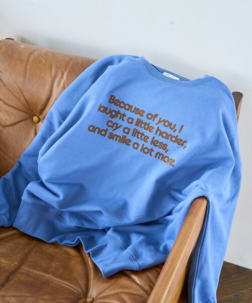 限定展開 フロッキー ロゴ プリント 裏毛 スウェット（スウェット