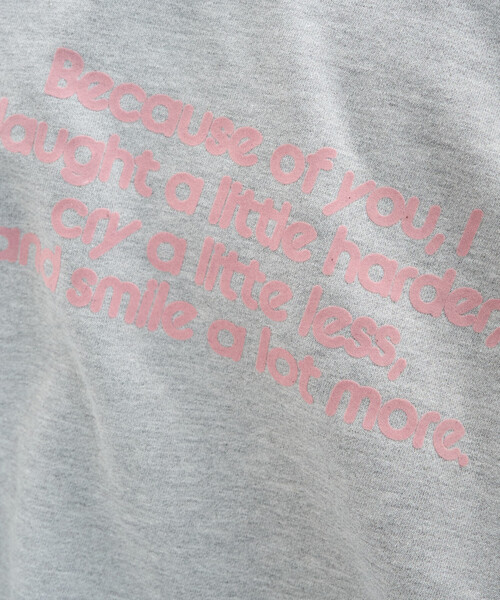 FREAK'S STORE（フリークスストア）の「限定展開　フロッキー ロゴ プリント 裏毛 スウェット（スウェット・レディース・ブラック/ナチュラル/ダークブラウン/ブルー/グレー・ﾌﾘ-）」の8枚目の写真