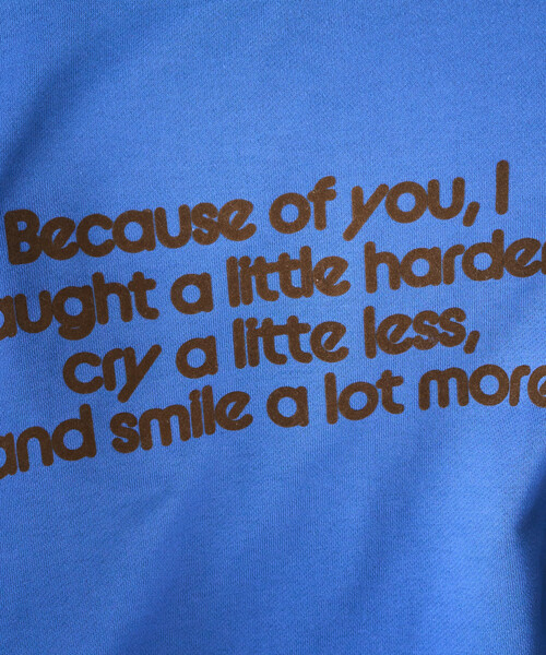 FREAK'S STORE（フリークスストア）の「限定展開　フロッキー ロゴ プリント 裏毛 スウェット（スウェット・レディース・ブラック/ナチュラル/ダークブラウン/ブルー/グレー・ﾌﾘ-）」の11枚目の写真