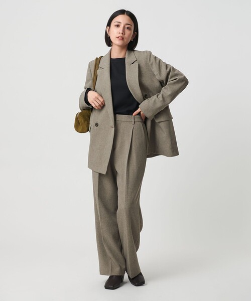 BEAUTY&YOUTH UNITED ARROWS(ビューティーアンドユースユナイテッドアローズ)の「ポリエステルブレンド バックゴムストレートパンツ(スラックス・レディース・ダークグレー/ライトグレー/グレー系・L/M/S/XS)」の6枚目の写真