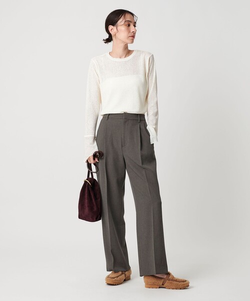 BEAUTY&YOUTH UNITED ARROWS(ビューティーアンドユースユナイテッドアローズ)の「ポリエステルブレンド バックゴムストレートパンツ(スラックス・レディース・ダークグレー/ライトグレー/グレー系・L/M/S/XS)」の10枚目の写真