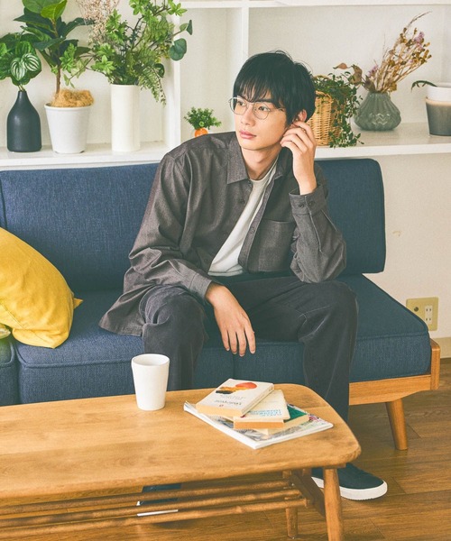 GLOBAL WORK（グローバルワーク）の「アーバンデニムシャツ/452310（シャツ/ブラウス・メンズ・ブラウン/ネイビー・SMALL/MEDIUM/LARGE/X-LARGE）」の3枚目の写真