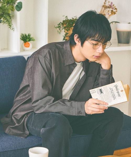 GLOBAL WORK（グローバルワーク）の「アーバンデニムシャツ/452310（シャツ/ブラウス・メンズ・ブラウン/ネイビー・SMALL/MEDIUM/LARGE/X-LARGE）」の9枚目の写真