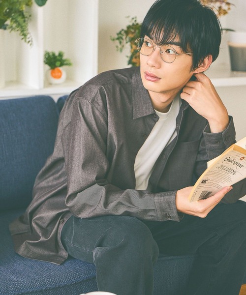 GLOBAL WORK（グローバルワーク）の「アーバンデニムシャツ/452310（シャツ/ブラウス・メンズ・ブラウン/ネイビー・SMALL/MEDIUM/LARGE/X-LARGE）」の8枚目の写真