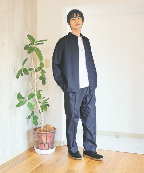 GLOBAL WORK（グローバルワーク）の「アーバンデニムシャツ/452310（シャツ/ブラウス・メンズ・ブラウン/ネイビー・SMALL/MEDIUM/LARGE/X-LARGE）」の10枚目の写真