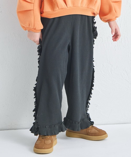 (R)ibon.様 リブコットン100】 サイド フリル リブ パンツ（その他パンツ