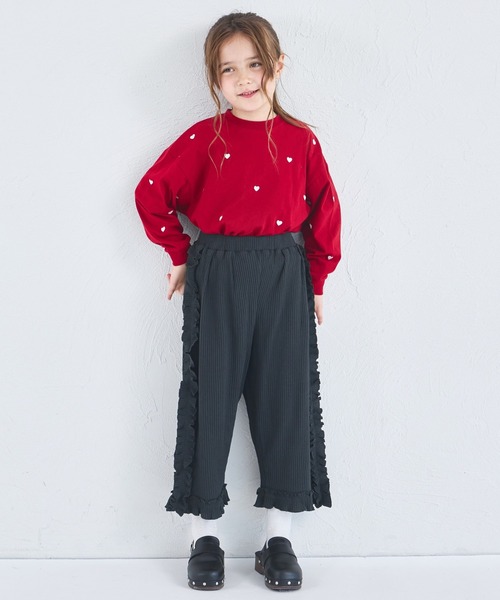 リブコットン100】 サイド フリル リブ パンツ（その他パンツ