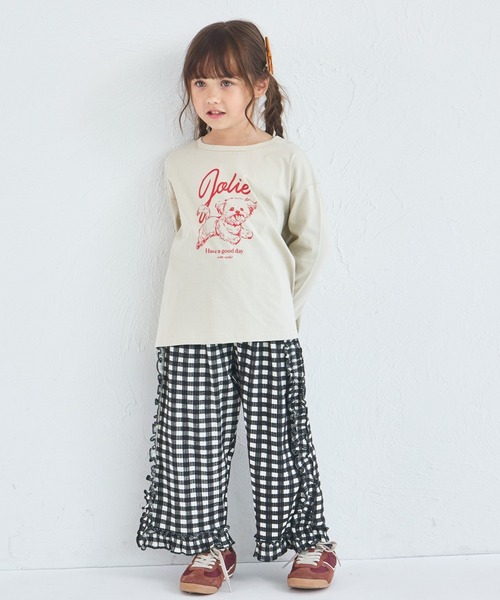 リブコットン100】 サイド フリル リブ パンツ（その他パンツ