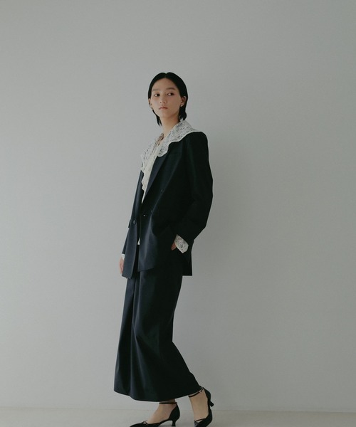 A part by（アパートバイ）の「【セットアップ対応】ハンサムダブルジャケット（テーラードジャケット・レディース・チャコールグレー/ベージュ系その他・MEDIUM/LARGE）」の13枚目の写真