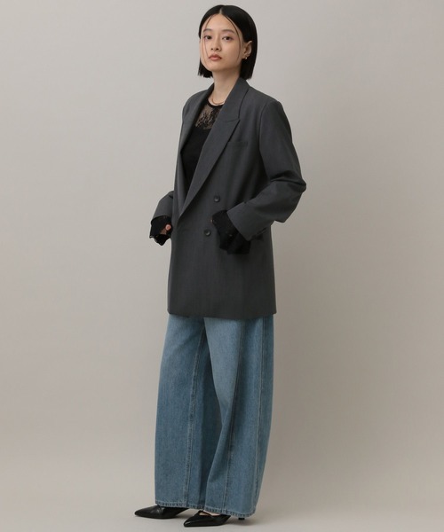 A part by（アパートバイ）の「【セットアップ対応】ハンサムダブルジャケット（テーラードジャケット・レディース・チャコールグレー/ベージュ系その他・MEDIUM/LARGE）」の15枚目の写真