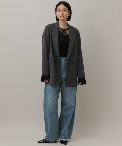 A part by（アパートバイ）の「【セットアップ対応】ハンサムダブルジャケット（テーラードジャケット・レディース・チャコールグレー/ベージュ系その他・MEDIUM/LARGE）」の16枚目の写真