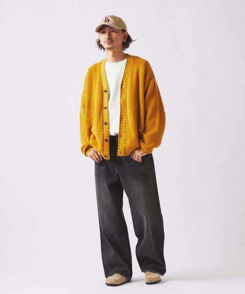 JOURNAL STANDARD relume（ジャーナルスタンダード　レリューム）の「クラフト デニム ワイド ストレート パンツ（デニムパンツ・メンズ・ブルー系その他/ネイビー/ブラック・LARGE/MEDIUM/SMALL）」の8枚目の写真