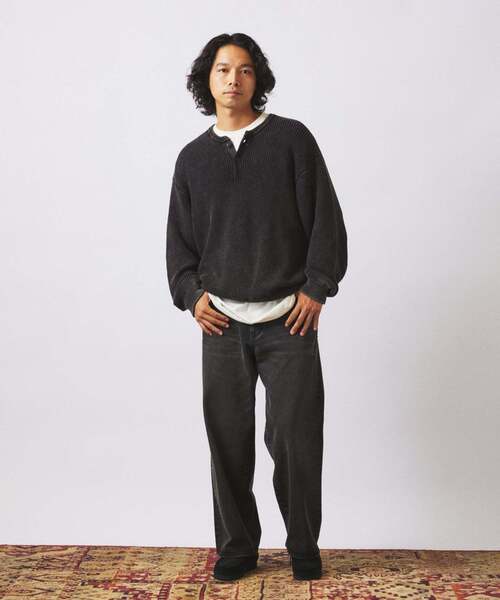 JOURNAL STANDARD relume（ジャーナルスタンダード　レリューム）の「クラフト デニム ワイド ストレート パンツ（デニムパンツ・メンズ・ブルー系その他/ネイビー/ブラック・LARGE/MEDIUM/SMALL）」の9枚目の写真