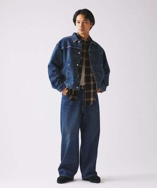 JOURNAL STANDARD relume（ジャーナルスタンダード　レリューム）の「クラフト デニム ワイド ストレート パンツ（デニムパンツ・メンズ・ブルー系その他/ネイビー/ブラック・LARGE/MEDIUM/SMALL）」の18枚目の写真