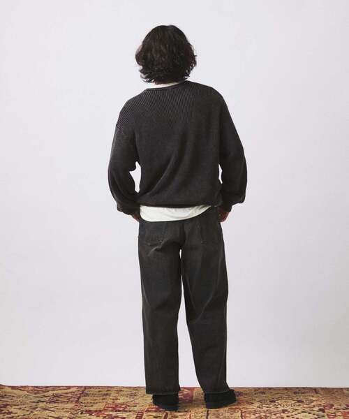 JOURNAL STANDARD relume（ジャーナルスタンダード　レリューム）の「クラフト デニム ワイド ストレート パンツ（デニムパンツ・メンズ・ブルー系その他/ネイビー/ブラック・LARGE/MEDIUM/SMALL）」の6枚目の写真