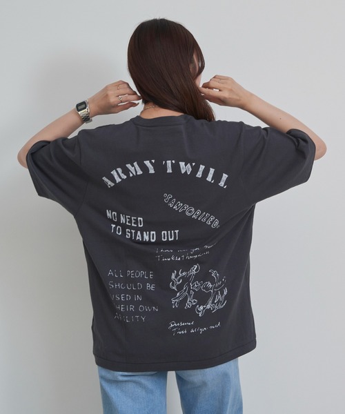 ARMY TWILL(アーミーツイル)の「【ARMY TWILL】プリントTシャツ クラフト AM-2613012(Tシャツ/カットソー・メンズ・チャコールグレー/ホワイト・L/M/S)」の2枚目の写真