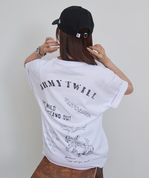 ARMY TWILL（アーミーツイル）の「【ARMY TWILL】プリントTシャツ　クラフト　AM-2613012（Tシャツ/カットソー・メンズ・チャコールグレー/ホワイト・L/M/S）」の5枚目の写真