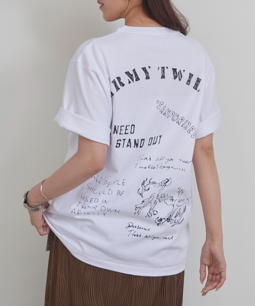 ARMY TWILL（アーミーツイル）の「【ARMY TWILL】プリントTシャツ　クラフト　AM-2613012（Tシャツ/カットソー・メンズ・チャコールグレー/ホワイト・L/M/S）」の3枚目の写真