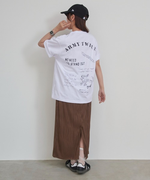 ARMY TWILL（アーミーツイル）の「【ARMY TWILL】プリントTシャツ　クラフト　AM-2613012（Tシャツ/カットソー・メンズ・チャコールグレー/ホワイト・L/M/S）」の8枚目の写真