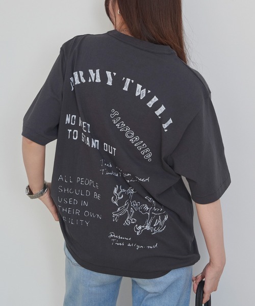 ARMY TWILL（アーミーツイル）の「【ARMY TWILL】プリントTシャツ　クラフト　AM-2613012（Tシャツ/カットソー・メンズ・チャコールグレー/ホワイト・L/M/S）」の10枚目の写真