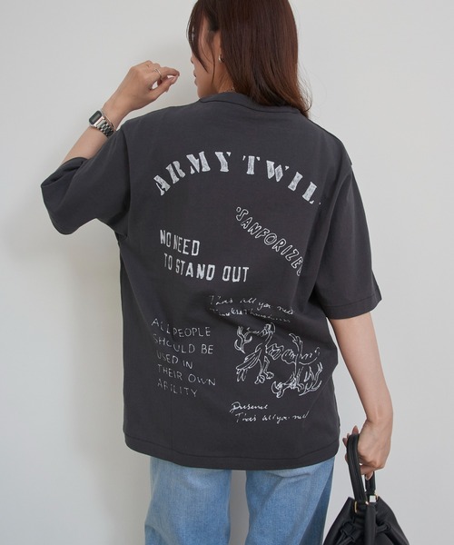 ARMY TWILL（アーミーツイル）の「【ARMY TWILL】プリントTシャツ　クラフト　AM-2613012（Tシャツ/カットソー・メンズ・チャコールグレー/ホワイト・L/M/S）」の11枚目の写真