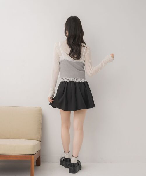 ems excite(エムズエキサイト)の「リボンビスチェ&インナーSET(Tシャツ/カットソー・レディース・ブラック/ダークグレー/ブラウン・FREE)」の6枚目の写真