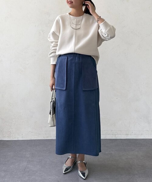 Chez toi（シェトワ）の「スエード×リブナロースカート（スカート