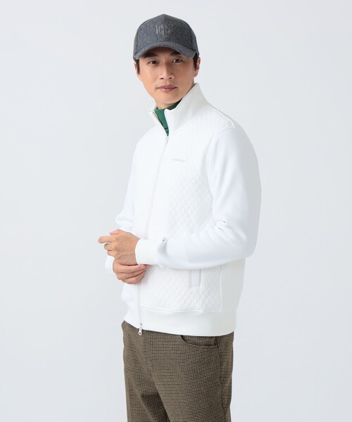 ビームスゴルフ ダイヤキルティングジャケット /XL ベージュ