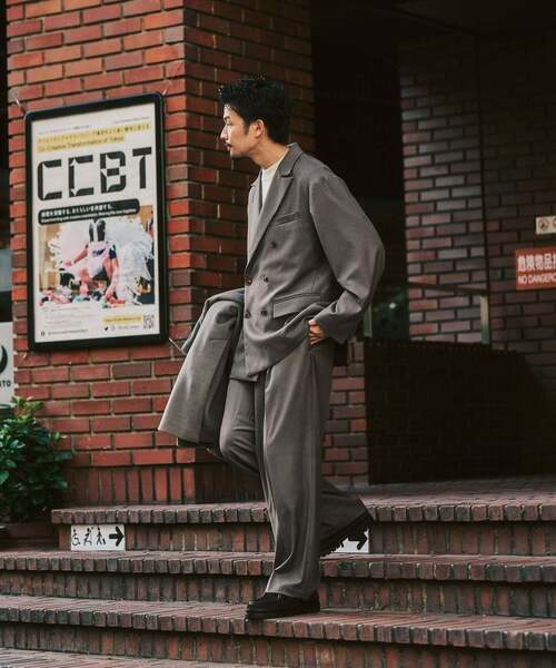 417 EDIFICE(フォーワンセブンエディフィス)の「T/Rツイル ダブルワイドセットアップ(セットアップ・メンズ・ブラック/ブラウン/コバルトブルー・SMALL/MEDIUM/LARGE)」の19枚目の写真