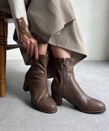 Chez toi | ゴールドリングストレッチショートブーツ(ブーツ)