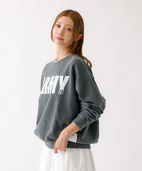 Johnbull(ジョンブル)の「【JOHNBULL/ジョンブル】クルースウェット/トップス/スウェット【WEB限定】(スウェット・レディース・ネイビー/スミクロ・フリー)」の5枚目の写真