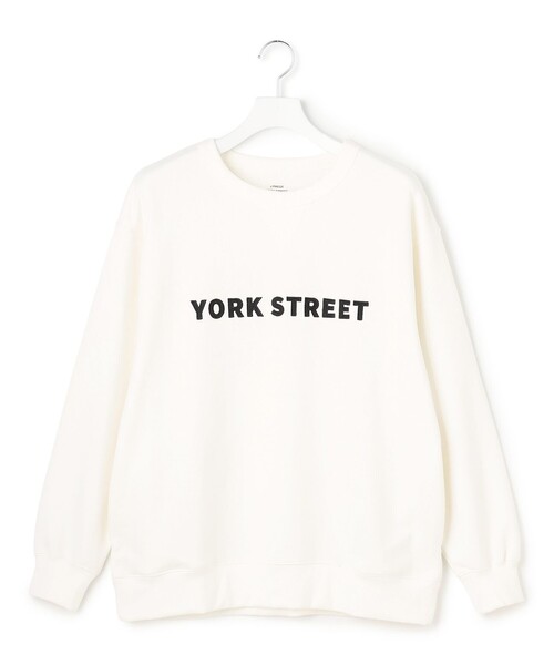 J.PRESS YORK STREET(ジェイプレスヨークストリート)の「【UNISEX】裏毛ベーシックロゴ スウェット(Tシャツ/カットソー・メンズ・ライトグレー系/ダークグリーン系/ブラック系/アイボリー系・SMALL/MEDIUM/LARGE)」の1枚目の写真