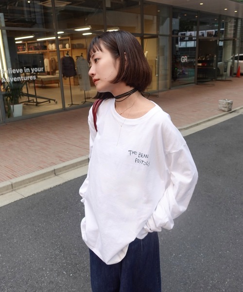 みずきち【 TEEN BOOP 】ラウンドネックフィットロンTee フォントルーズロンTee（Tシャツ/カットソー）｜TEEN BOOP（ティーン