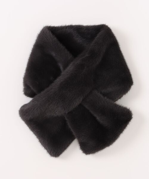 セール】ミンク調フェイクファーストール付きジレ｜ふんわり 軽やか