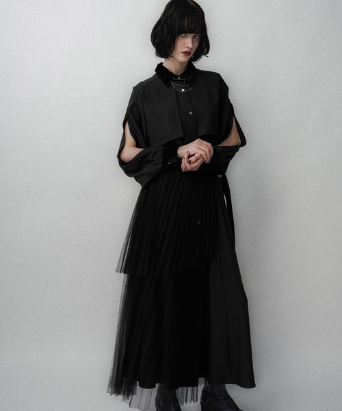 セール】2Pシアープリーツスカートツキワンピース(HARE)（ワンピース