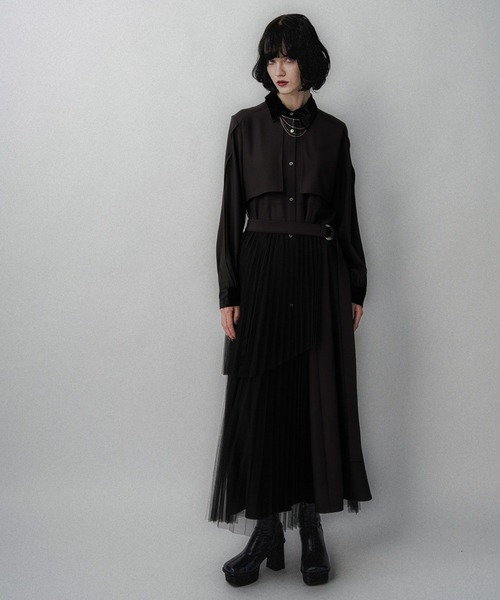 HARE（ハレ）の「2Pシアープリーツスカートツキワンピース(HARE