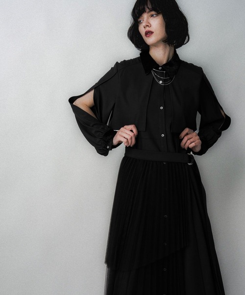 HARE ハレ 2P シアープリーツスカート付きワンピース HARE（ハレ）の「2Pシアープリーツスカートツキワンピース(HARE