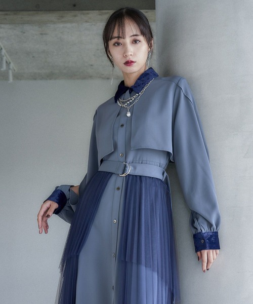 HARE（ハレ）の「2Pシアープリーツスカートツキワンピース(HARE