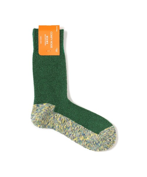 BEAMS（ビームス）の「【別注】COMFY HOUSE / Slub Line Crew Socks（ソックス/靴下・メンズ・グレー/オレンジ/グリーン・ONE SIZE）」の2枚目の写真