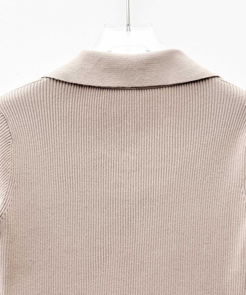 セール】レディース スキッパーペプラムニット プルオーバー